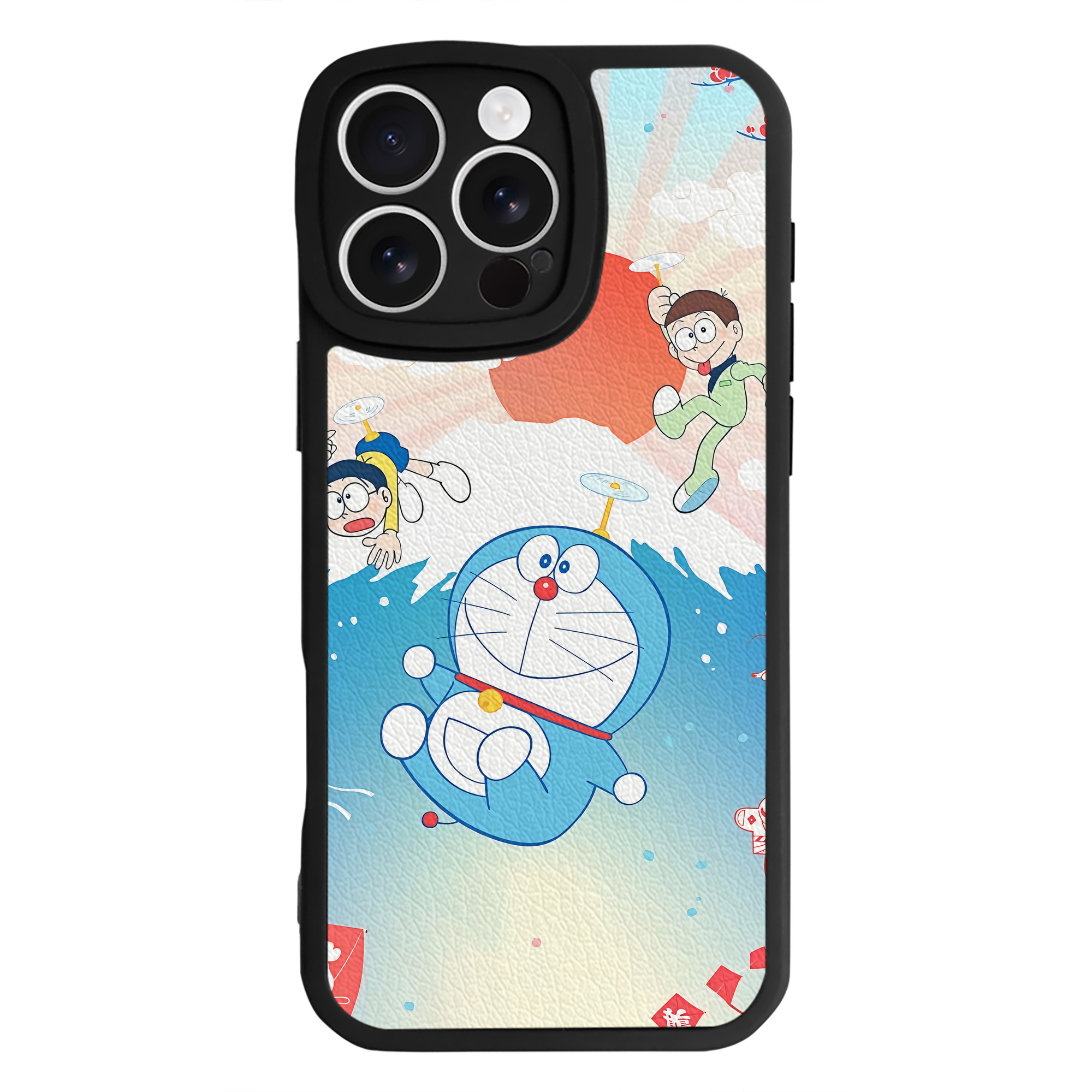 （画像用） ドラえもん Doraemon 【iPhone 16シリーズ対応】シリコンスマホケース（レザー調） 材質：シリコン